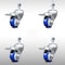 Service Caster 3 Inch SS Blue Polyurethane 12mm Threaded Stem Caster Set Total Lock Brake SCC-SSTSTTL20S314-PPUB-BLUE-M1215-4 - alternate 2